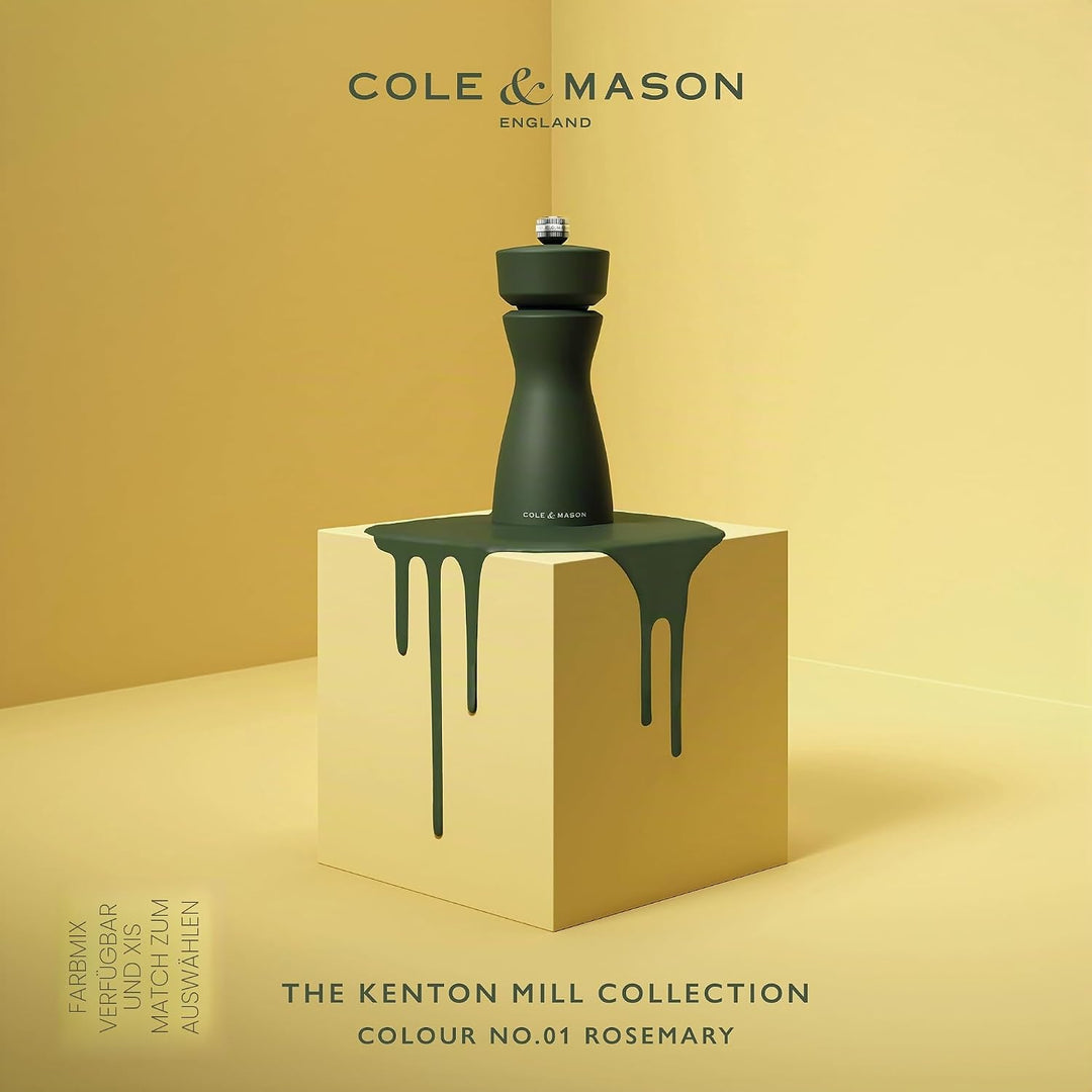 Cole & Mason Kenton Salz- und Pfeffermühle, Rosmarin, Verstellbarer Mahlgrad, Langlebiges Keramikmah