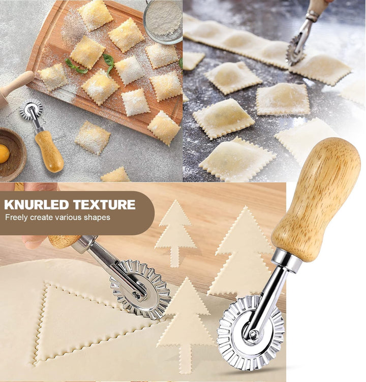 Ravioli Former Dumpling Maker Set 3 Stück Ravioli Maker mit 3 Stück Rundem Tortellini Ausstecher und