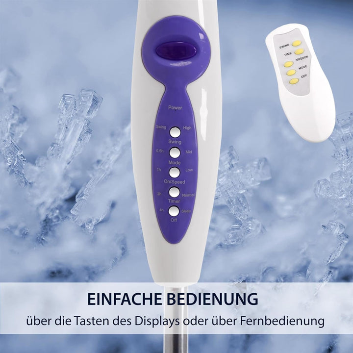 Syntrox Oszillierender Ventilator Splendrox | Standventilator | Bodenventilator, mit Timer und Fernb