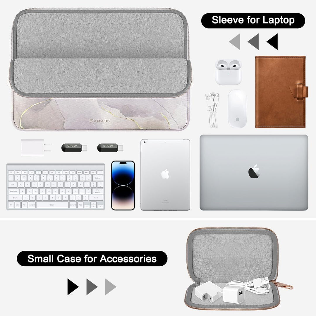 ARVOK Laptoptasche Air Tasche für Air 13 M3 M2 M1 2024 2023-2012, Pro 14/13 M4 M3 M2 M1, Laptophülle