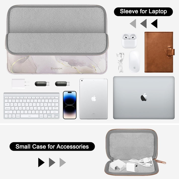 ARVOK Laptoptasche Air Tasche für Air 13 M3 M2 M1 2024 2023-2012, Pro 14/13 M4 M3 M2 M1, Laptophülle