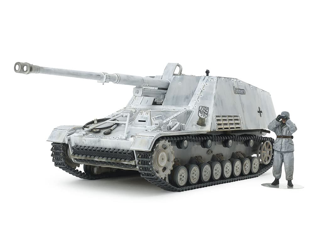 TAMIYA 32600 1:48 Dt. Nashorn Jagdpanzer (1) -originalgetreue Nachbildung, Plastik Bausatz, Basteln,