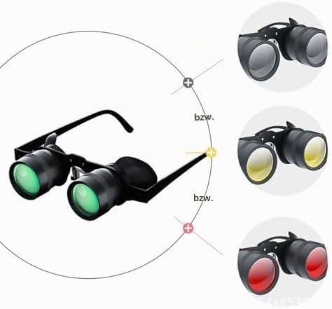Zoom Optics Fernglasbrille, 3 Fach Zoom Opernbrille, Fernglasbrille mit Polarisierter Linse, Freihän