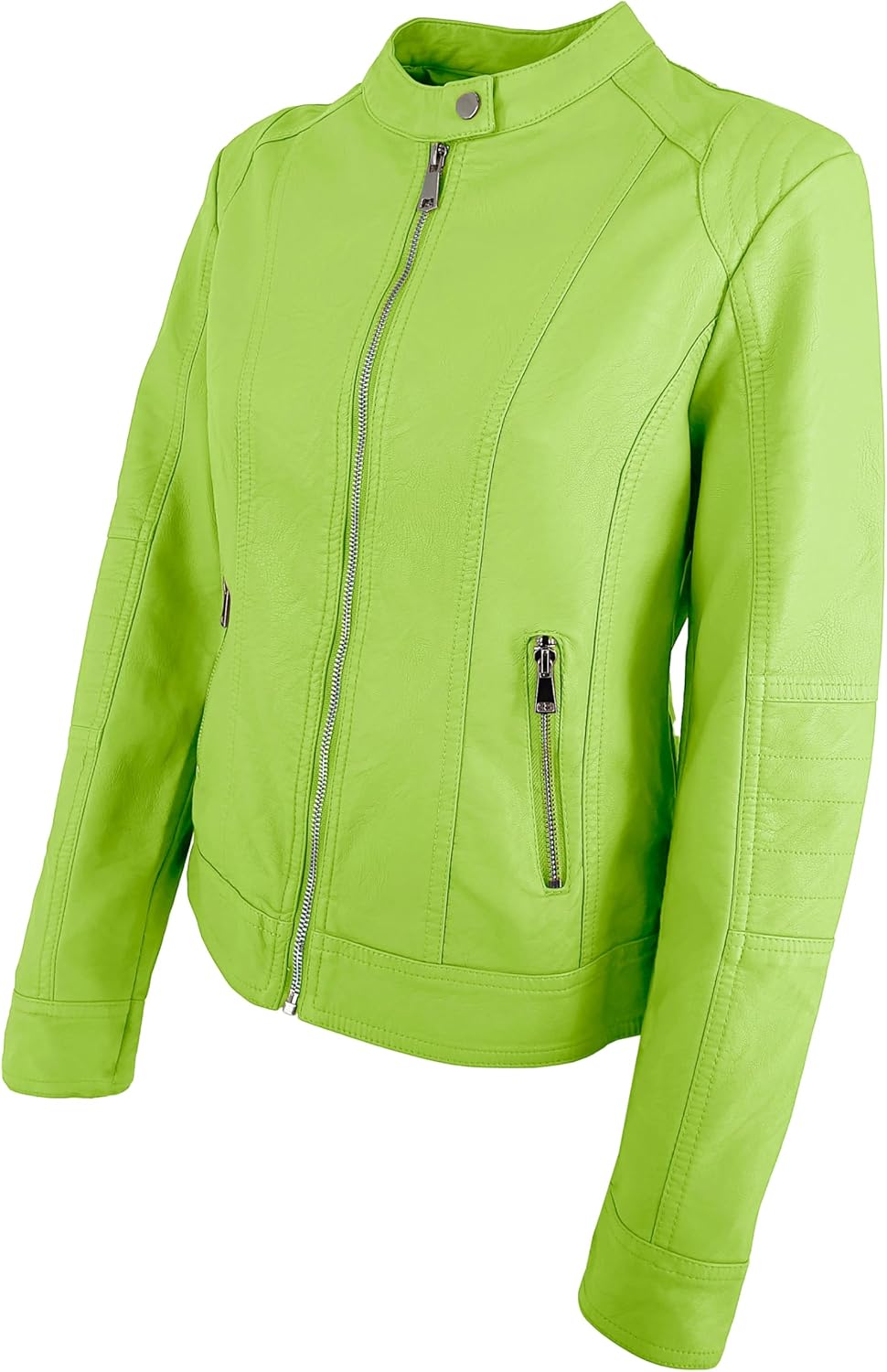 JOPHY & CO. Kurze Damenjacke aus Kunstleder (cod. 8820) oder aus echtem Leder (cod. 8820/A) mit Tasc