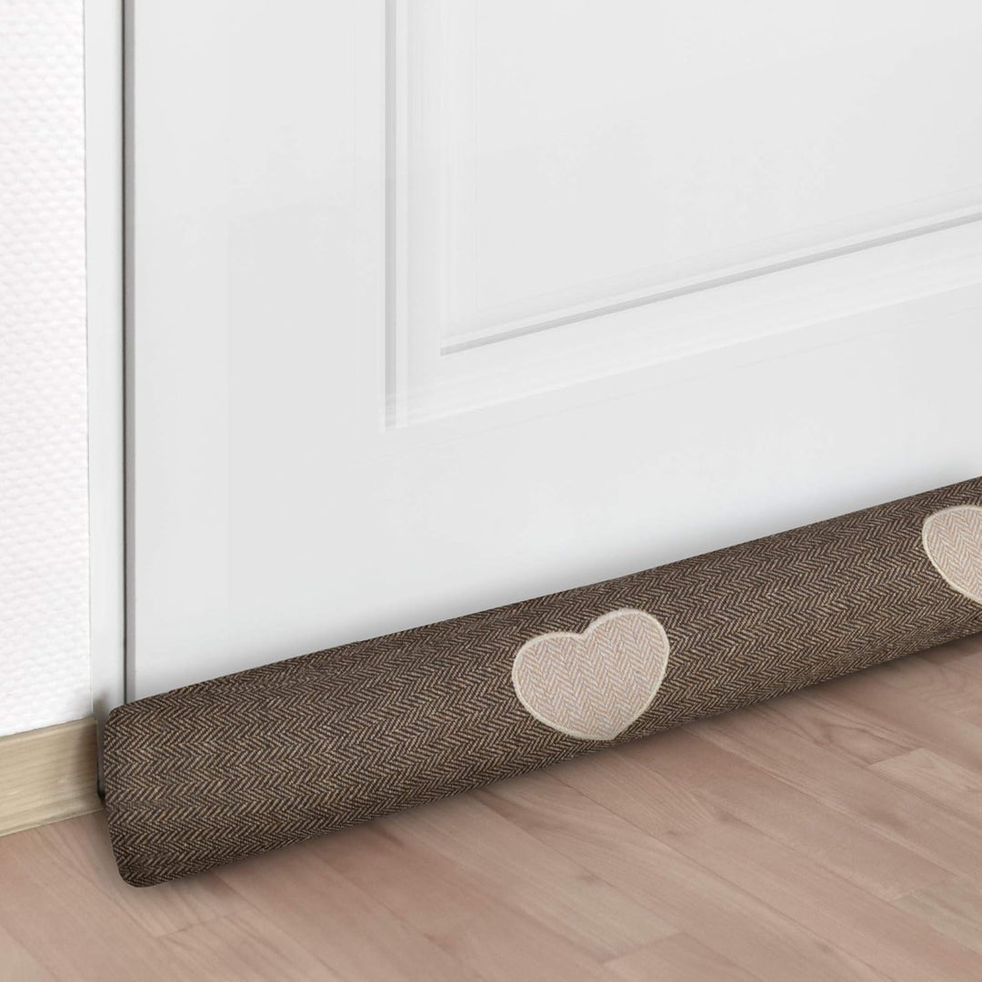 Beautissu 2er Set Zugluftstopper 120 cm lang Tuuli HR - Windstopper als Türvorleger, Haustür Rolle u