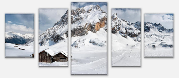 wandmotiv24 Leinwandbild Dolomiten, Alpen, Italien Variante 1-210 x 100cm Bilder auf Leinwand, Wandb
