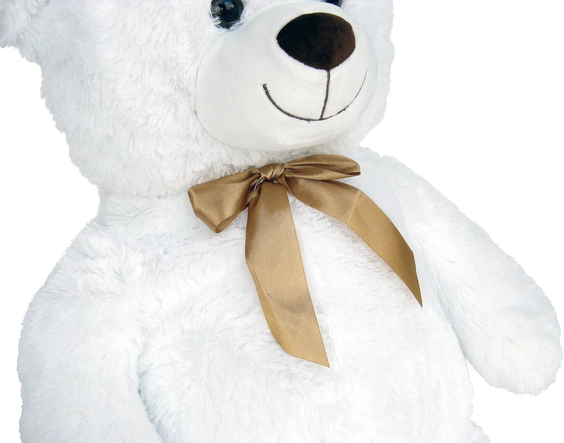 Wagner 9049 - Riesen XXL Teddybär 100 cm gross in Weiss - Plüschbär Kuschelbär Teddy weisser