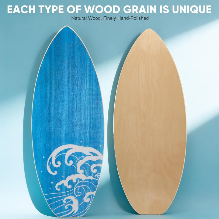 Surf Balance Board Trainer, Balanceboards Holz für Erwachsene Surf Core-Training, Fitness, Indoor Su