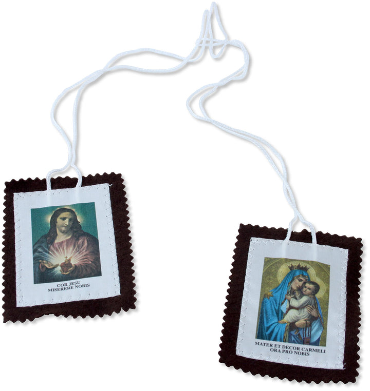 Schädel aus Stoff Unserer Lieben Frau von der Karmine oder Karmel - 8,5 x 6,5 cm - Set 10 Stück (gro