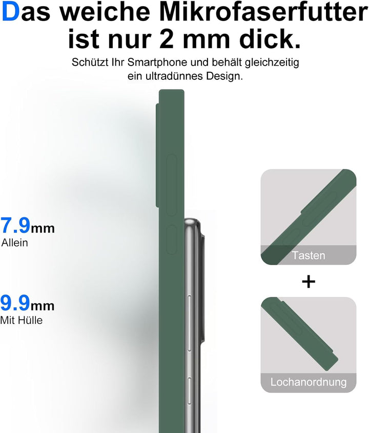 Handyhülle für Samsung Galaxy S25 Ultra Hülle [Material-Upgrade] Soft Silicone Case mit Mikrofaserfu