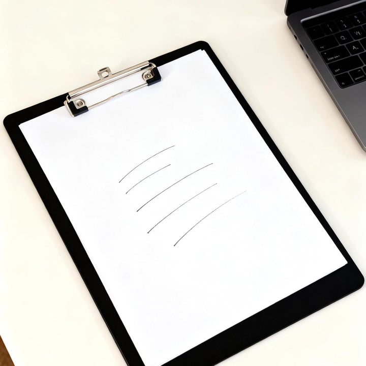 10er Klemmbrett A4, Clipboard A4 Schwarz, Schreibbrett mit Metallklemme und Aufhängeose, Kunststoff