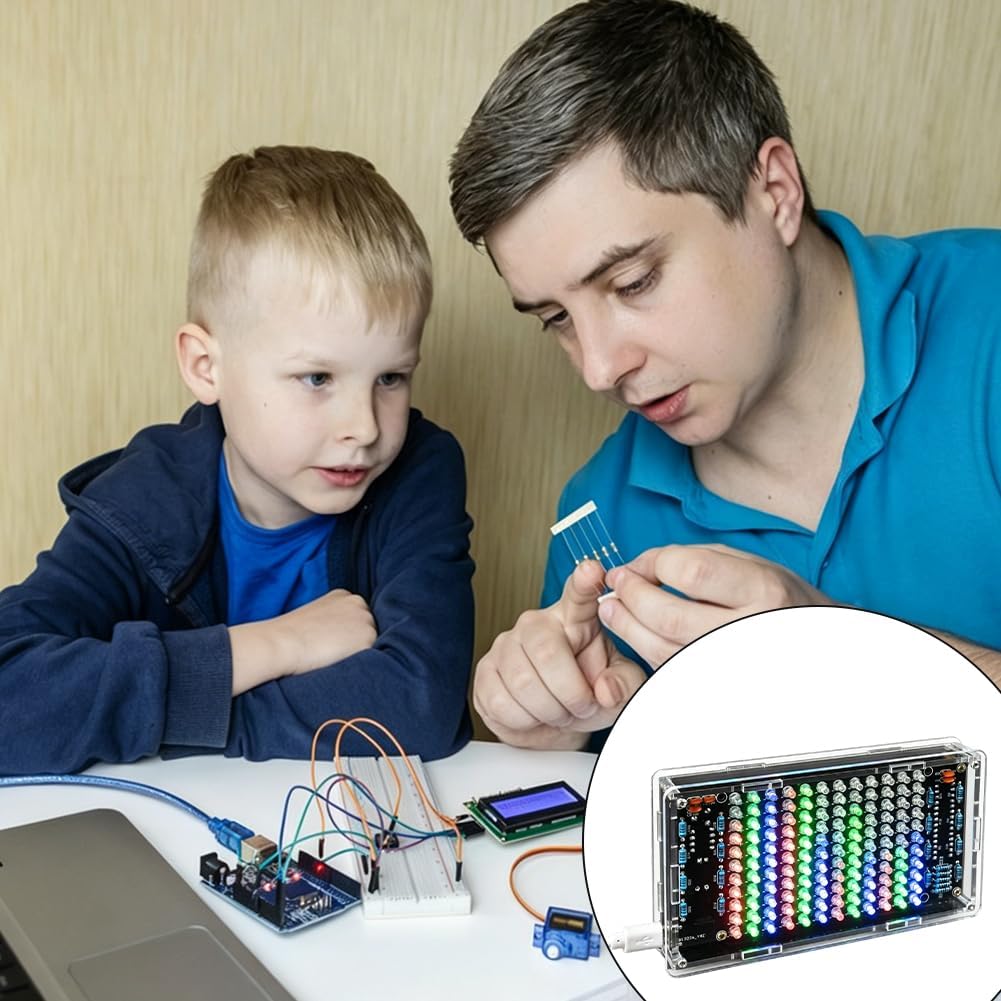 Audio Visualizer Elektronik Bausatz DIY Kit, Musikalische Spektrum Elektronik DIY Kit mit LED-Licht,