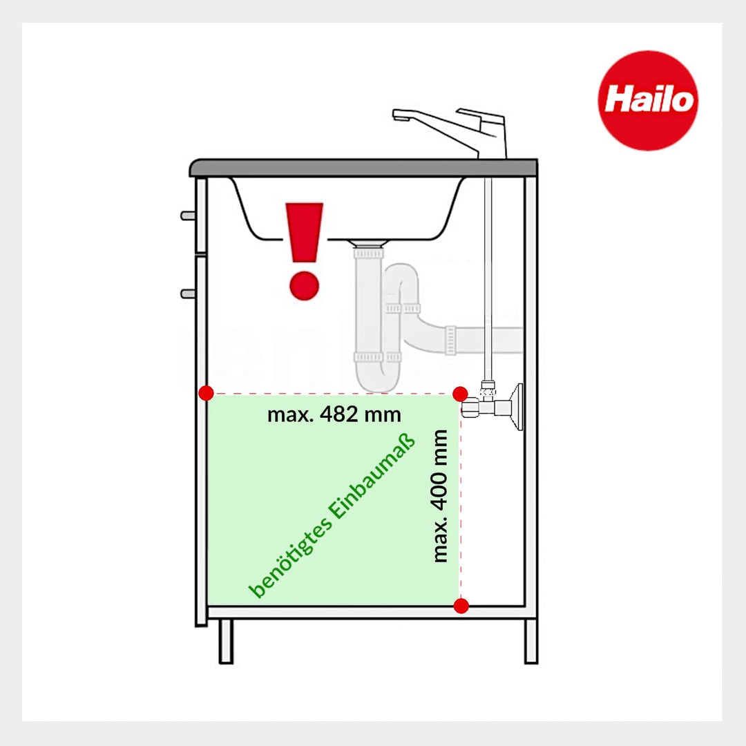Hailo Terzett Küchen-Abfalleimer, Plastik, Grau, One