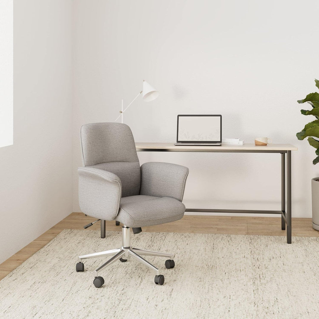 SixBros. Bürostuhl Braun Stoff - 0704M/3675, Braun Stoff