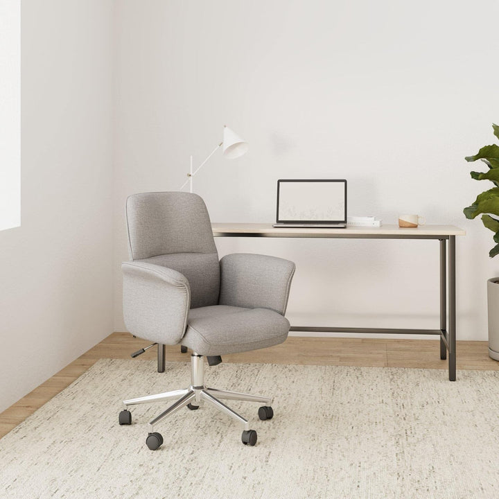 SixBros. Bürostuhl Braun Stoff - 0704M/3675, Braun Stoff