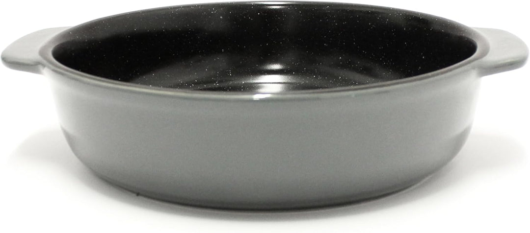 BergHoff Auflaufform rund klein (Backform aus Steingut, spülmaschinenfest, Grösse 19,5x19,5x5 cm, Fo