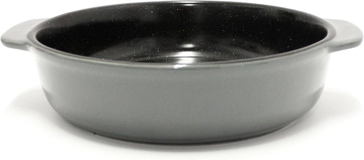 BergHoff Auflaufform rund klein (Backform aus Steingut, spülmaschinenfest, Grösse 19,5x19,5x5 cm, Fo