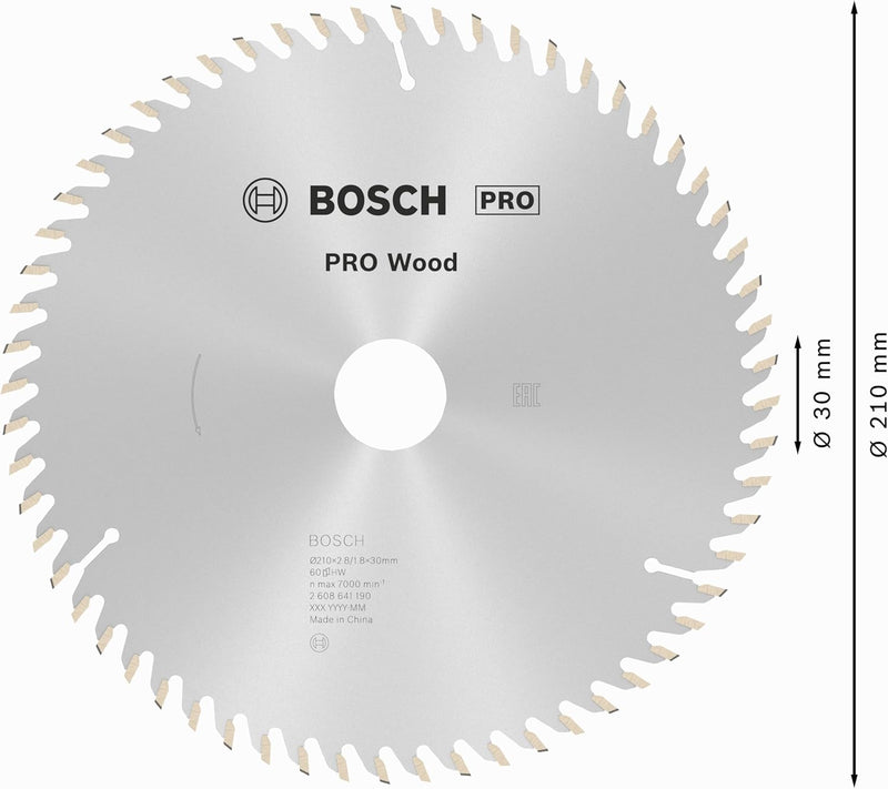 Bosch Accessories Bosch Professional 1x Kreissägeblatt Optiline Wood (Sägeblatt für Holz, Ø 210 x 30