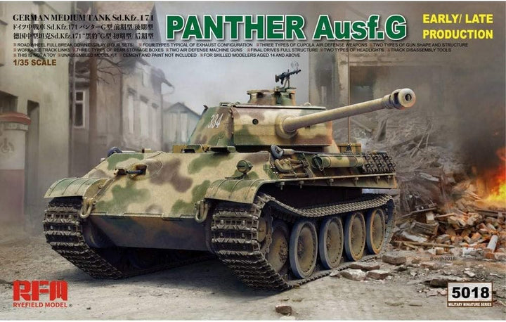 Rye Field Model RM5018 Modellbausatz Sd.Kfz. 171 Panther AUSF.G, Mehrfarbig