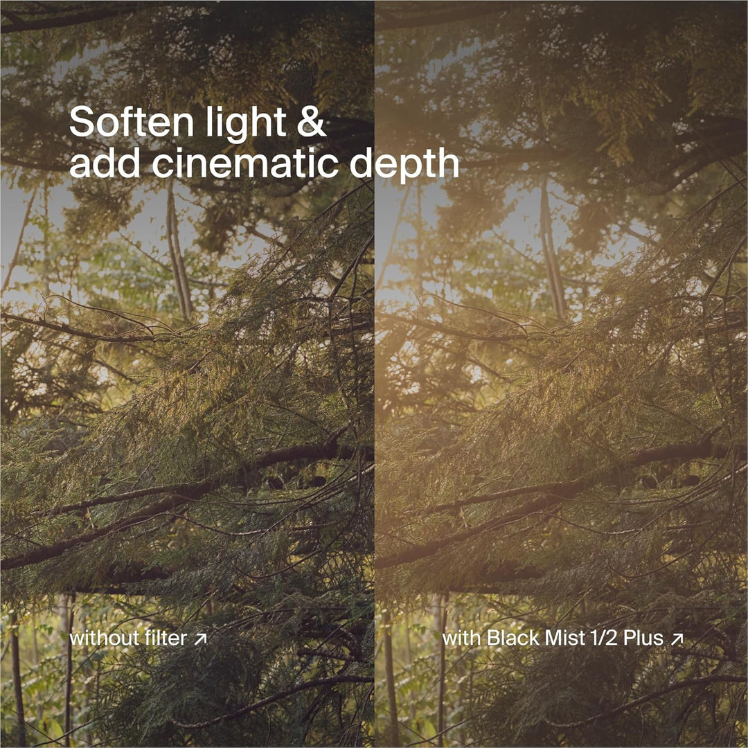 Urth 49mm Ethereal Black Mist ½ Diffusions-Objektivfilter (Plus+) - Kinoeffekt, 20-fache Nanobeschic