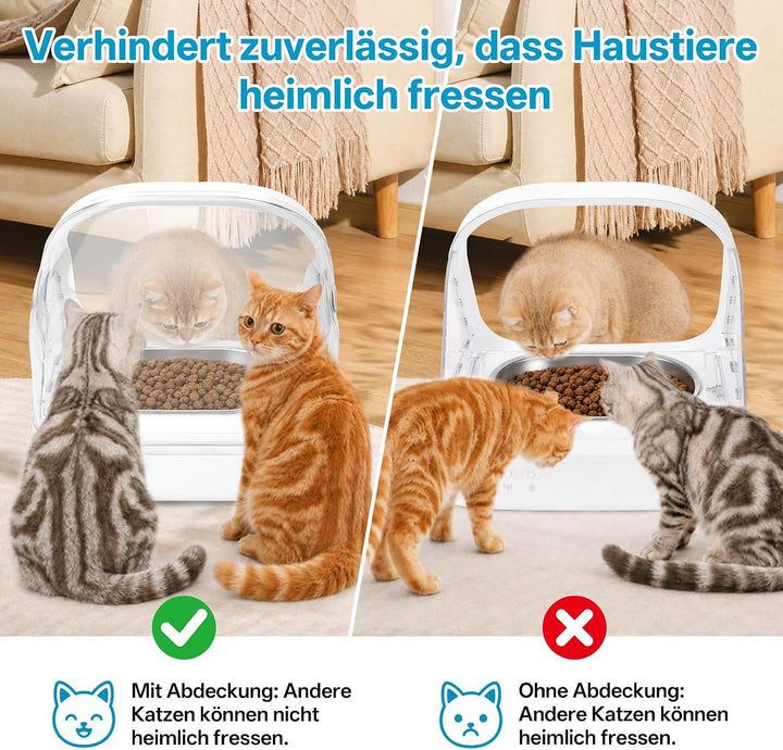 Hintere Abdeckung Schutzhülle für Mikrochip-Futterautomat für Haustiere, Verhindert andere Haustiere