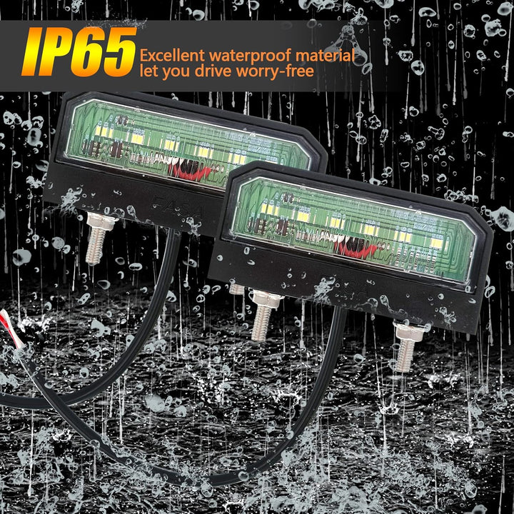 2 PCS PKW-Anhänger LED Kennzeichenbeleuchtung Weiss, Weiss KFZ Nummernschildbeleuchtung mit E-mark f