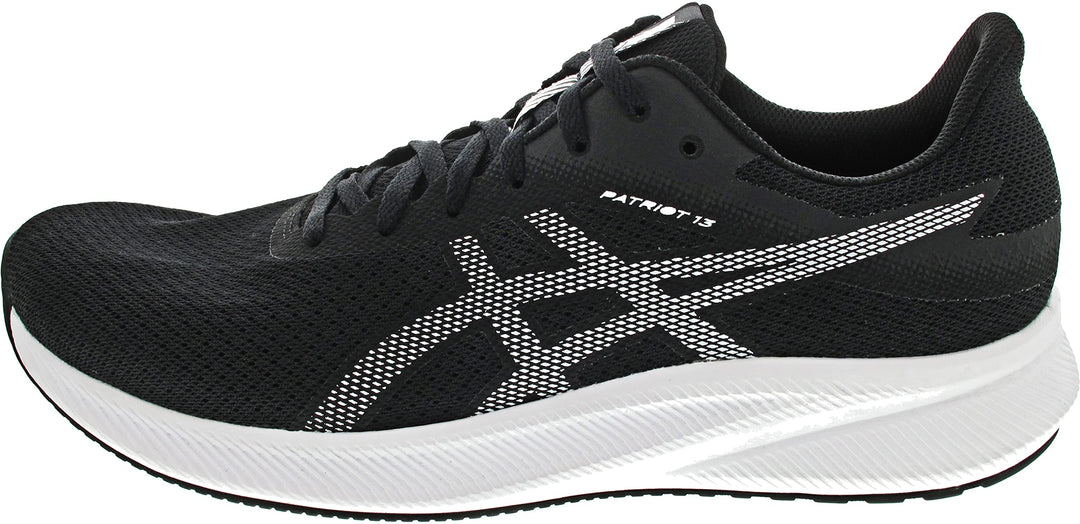 ASICS Patriot 13 Sportschuh Schwarz (48) 41.5 EU Black White, 41.5 EU Black White