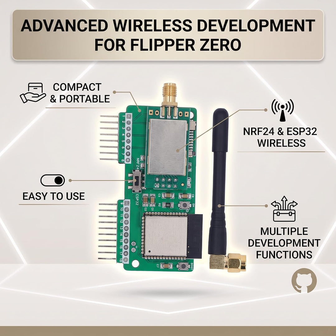 PCB-Entwicklungsplatine WiFi-Multiboard für Flipper Zero, NRF24+ESP32-Entwicklungsplatine Flipper Ze