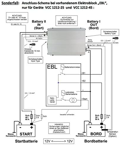 Votronic 3311 VCC 1224-25 IUoU 12V zu 24V 25A B2B Ladegerät galvanisch isoliert 1224-25 45A, 1224-25