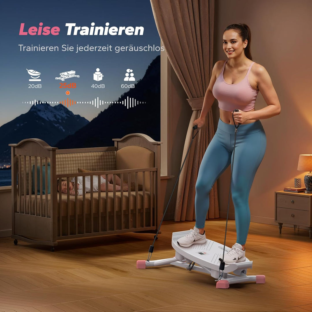 MERACH Seitliches Balance Board Erwachsene mit Display, Gleichgewichtstrainer mit 2 Widerstandsbände