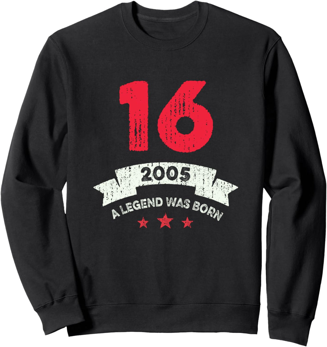 16 Jahre Geburtstag Geschenk Frau Mann Legende Jahrgang 2005 Sweatshirt