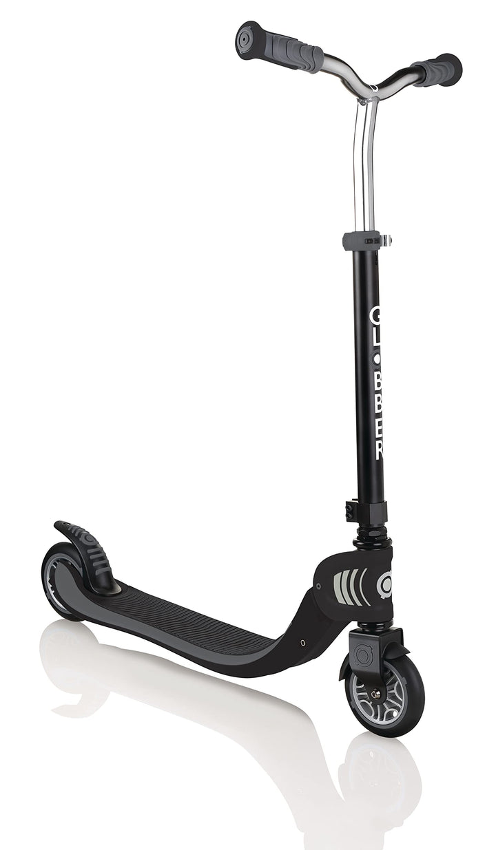 GLOBBER Flow Foldable 125 – Tretroller, 125 mm, ABEC 5, höhenverstellbar, Klappmechanismus schwarz-g