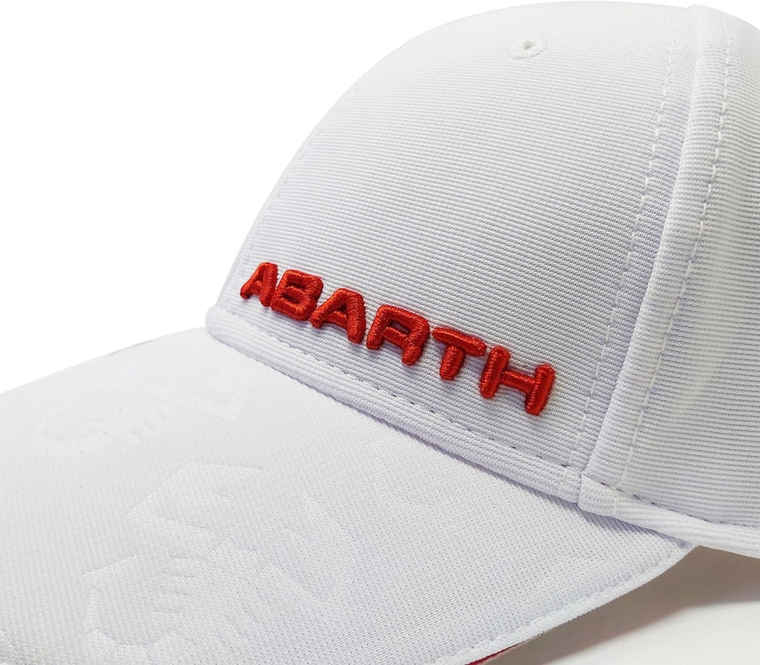 Abarth Weisser Sommerhut mit Gebogenem Visier