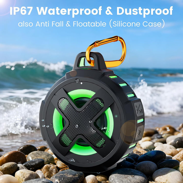 Xleader X8 (2 Gen) Bluetooth Lautsprecher, Kleine Musikbox, Zertifiziert IP67 Wasserdicht, Silikon C