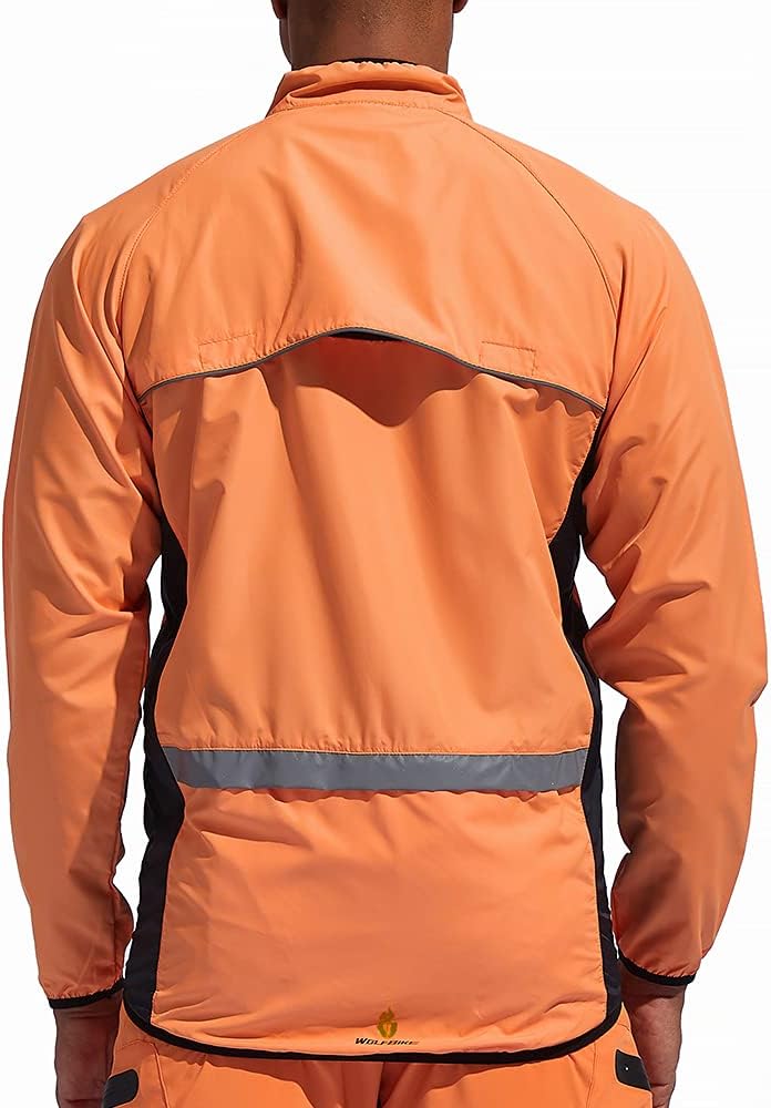 WOSAWE Herren-Fahrradjacke Winddichte wasserdichte MTB Mountainbike Jacket Für Radfahren, Joggen &amp; W