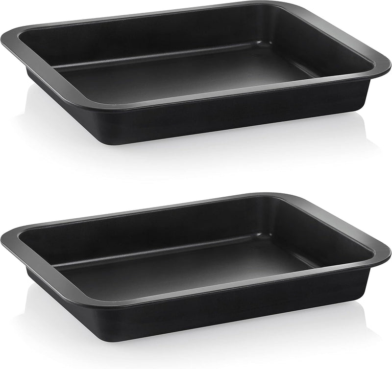 Grizzly 2x Auflaufform, Grösse medium, antihaftbeschichtet, mit Griffrand, auch als Lasagneform, Brä