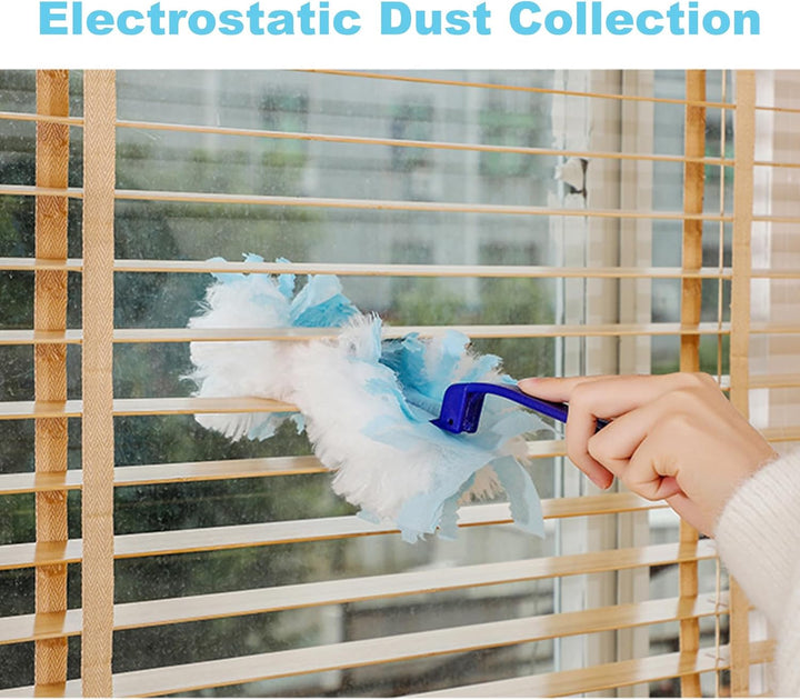 20 Stück Staubmagnet Duster mit 1 Handgriff, Staubtuch Antistatisch Nachfüllung, Reinigungsstaub Sta