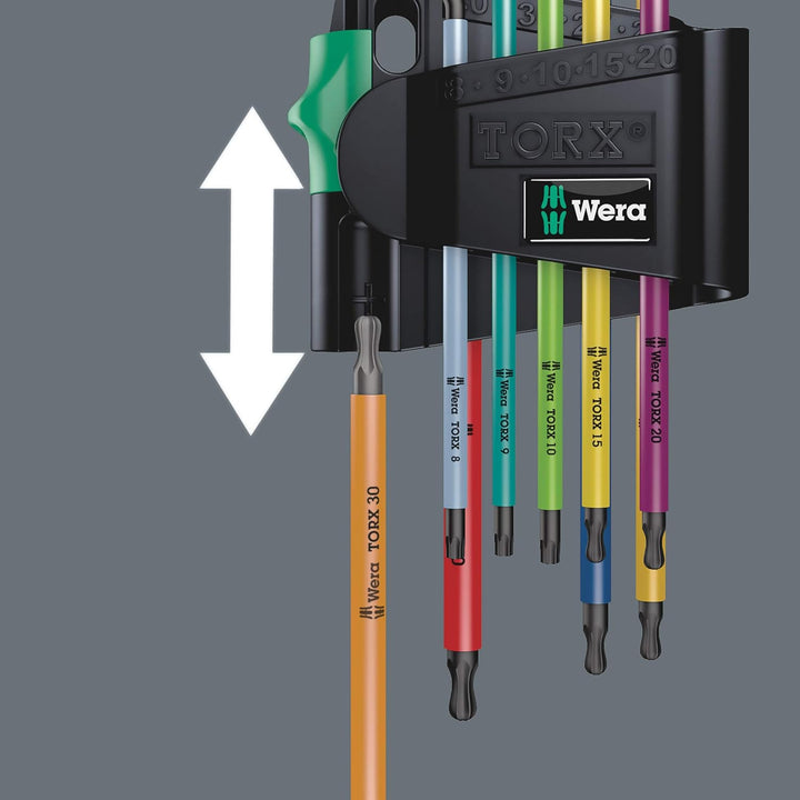 950 SPKL/7B SM Multicolour Magnet Winkelschlüsselsatz, metrisch, BlackLaser, 7-teilig, Wera 05022534
