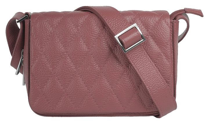 Cluty Umhängetasche Echt Leder Damen - 021375 Alt-rosa, Alt-rosa