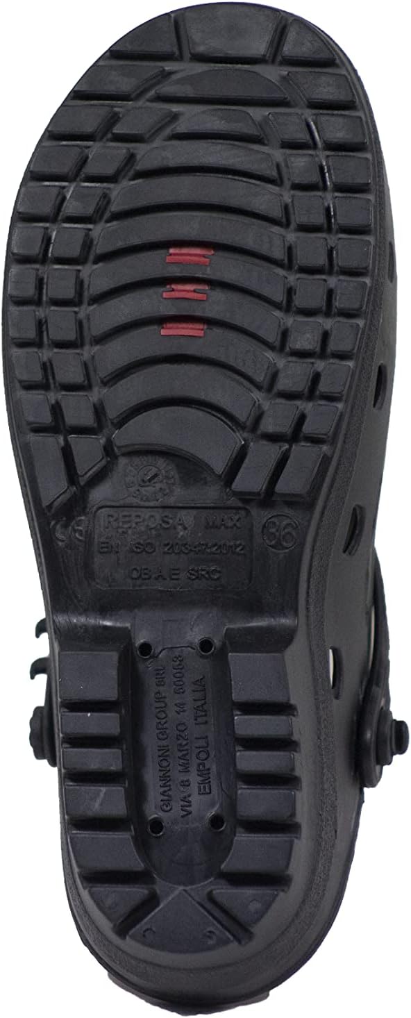 REPOSA Unisex Max Professionelle Clogs für die Arbeit 45 EU Schwarz, 45 EU Schwarz