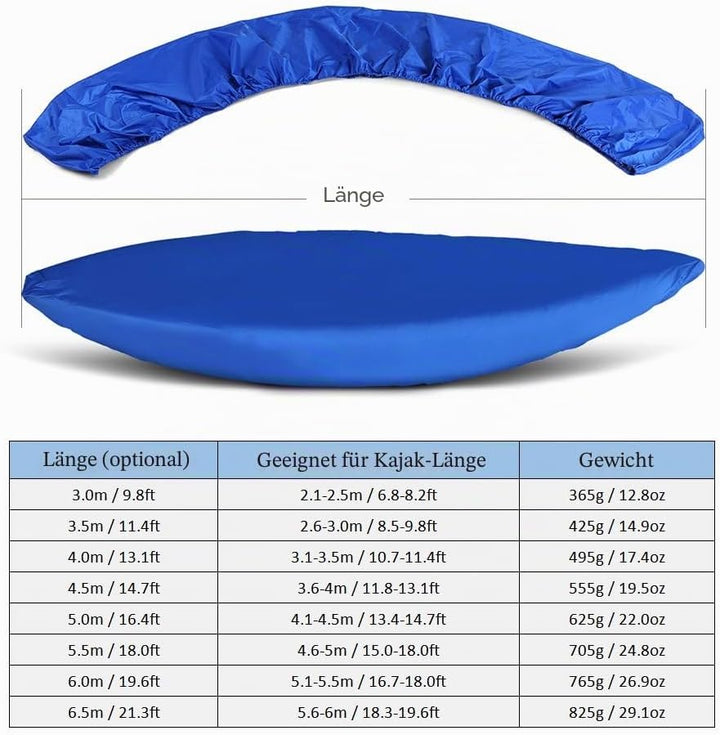 Lixada Universal Kajak Abdeckung, Wasserdicht und UV-beständig, Staubschutzschild für Kanu-Boot