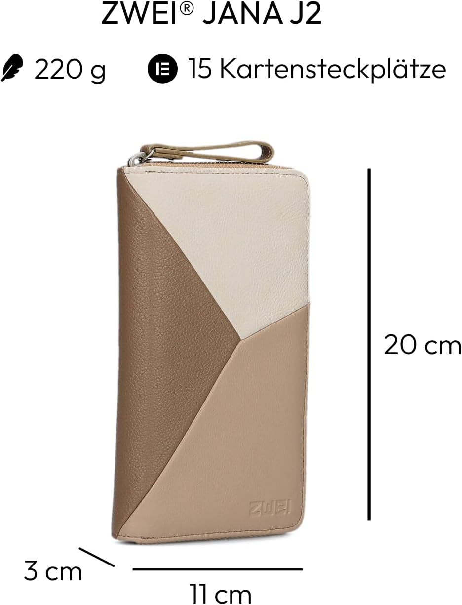 Zwei JANA Wallet J2 Hazel, Hazel
