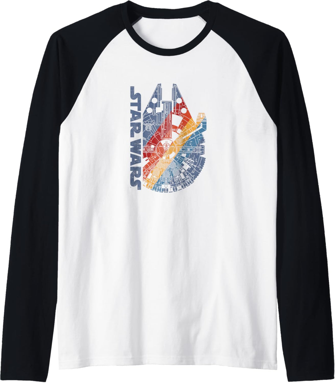 Star Wars Millennium Falcon Wears Retro Stripes Raglan