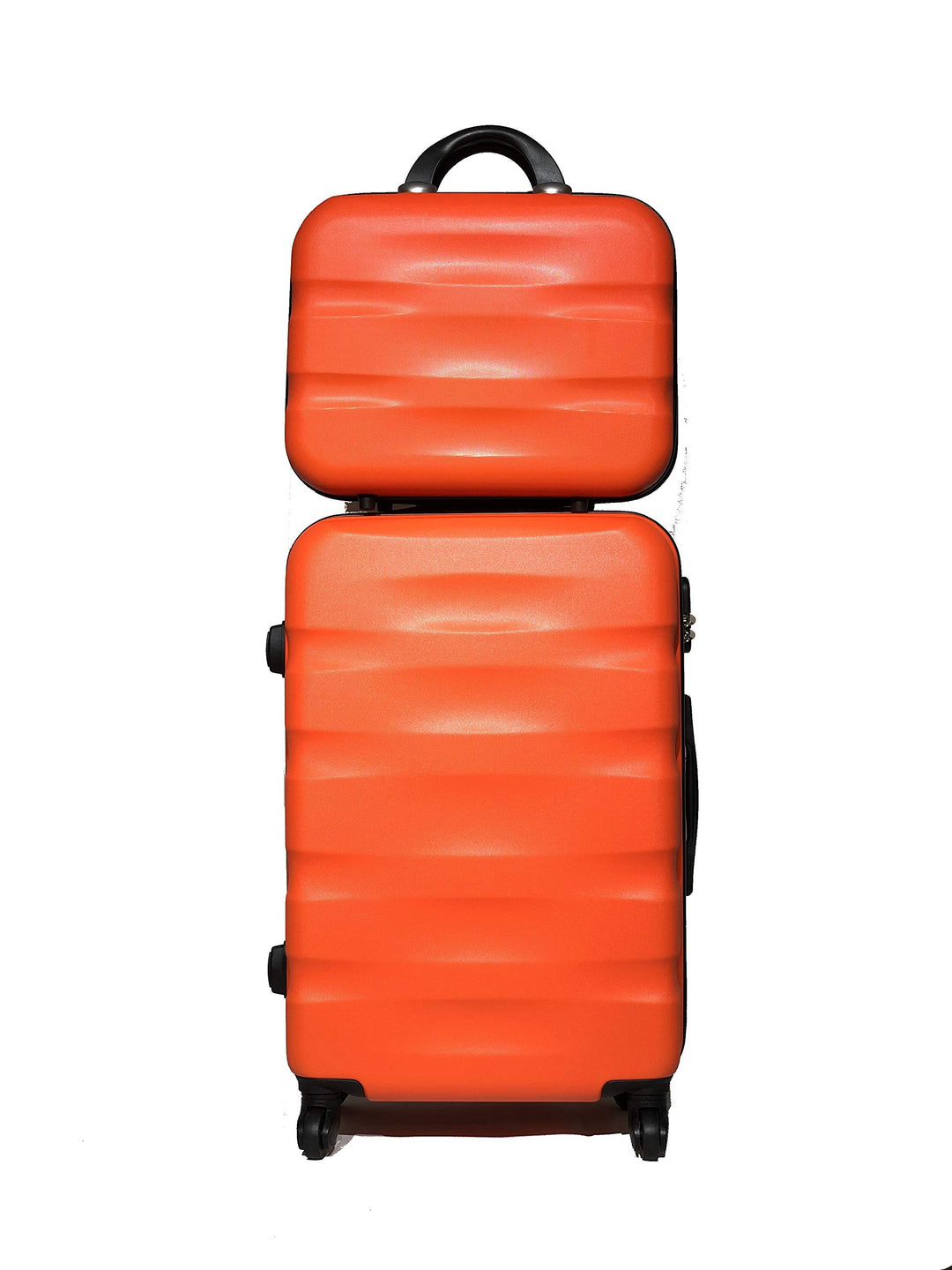 Kabine/Mittelgrosser Koffer mit oder ohne Vanity, französische Marke, Orange (5806), Moyen & Vanity