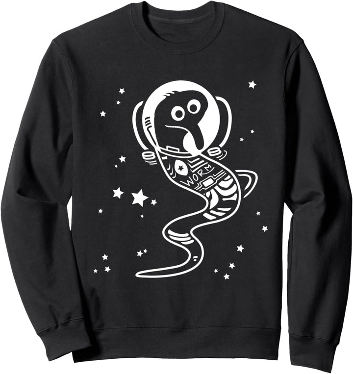 Wurm an einer Schnur Meme Wormstronaut Retro Space Suit Sweatshirt