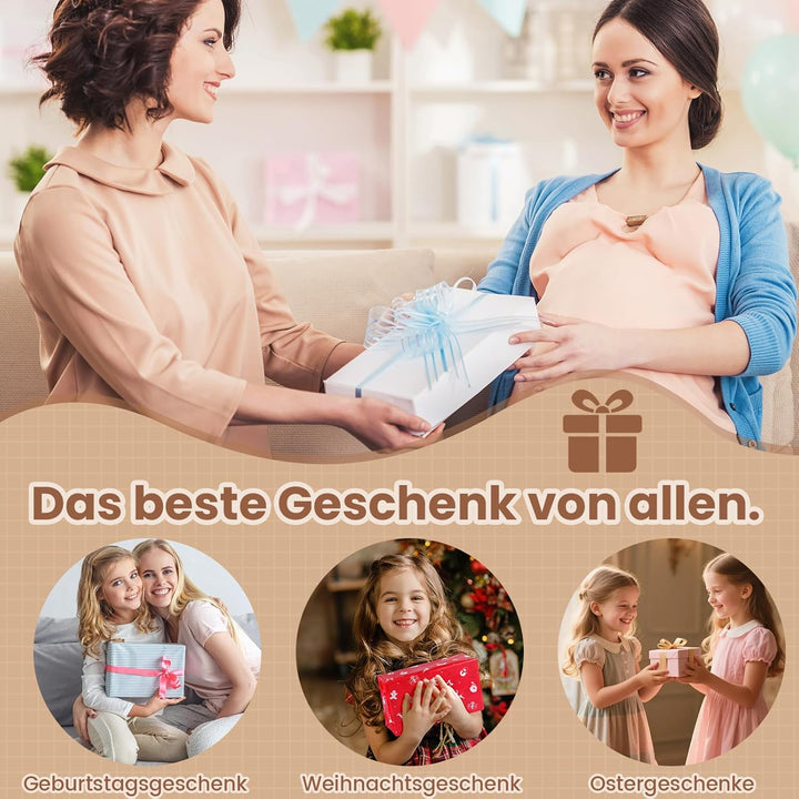 Safari Dschungel Plüsch Baby Mobile,Elefant Löwe und Blätter Holz Handgemachte Windspiel für Babybet