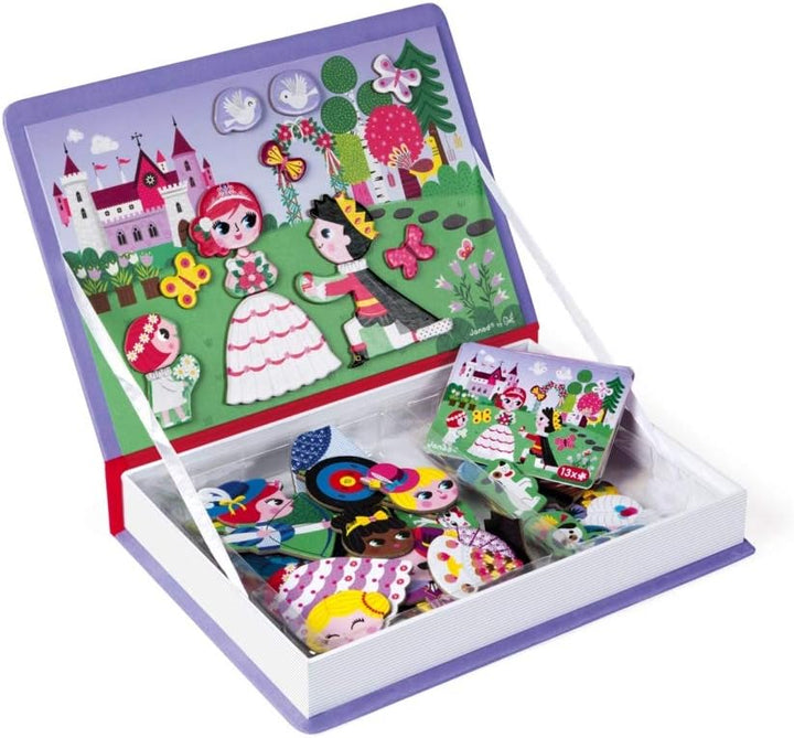 Janod J02725 Princesses Magneti'Book, Violett Prinzessinnen, Prinzessinnen