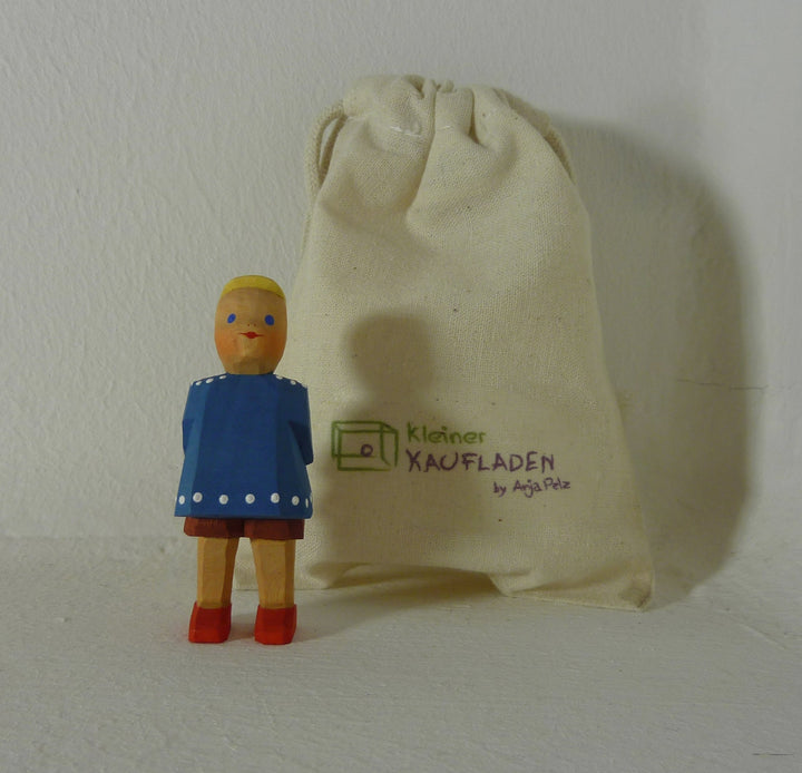 Junge stehend von Lotte Sievers-Hahn 6,5 cm mit Baumwollbeutel Krippenfigur