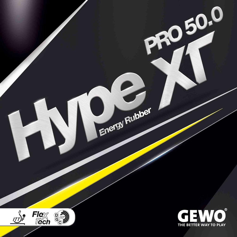 GEWO Belag Hype XT Pro 50.0 Schwarz 1,9 mm, Schwarz 1,9 mm