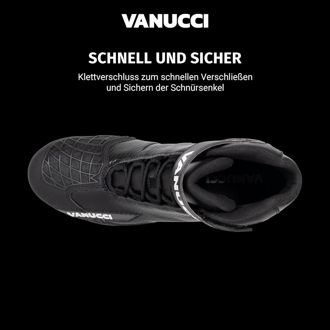 Vanucci VSB-3 Motorradstiefel Herren, Touring Stiefel, Biker Boots, Motorradschuhe Mit CE-Zertifizie